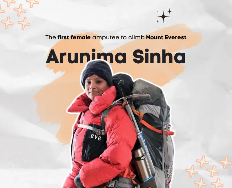First female amputee to climb Mount Everest - Arunima Sinha